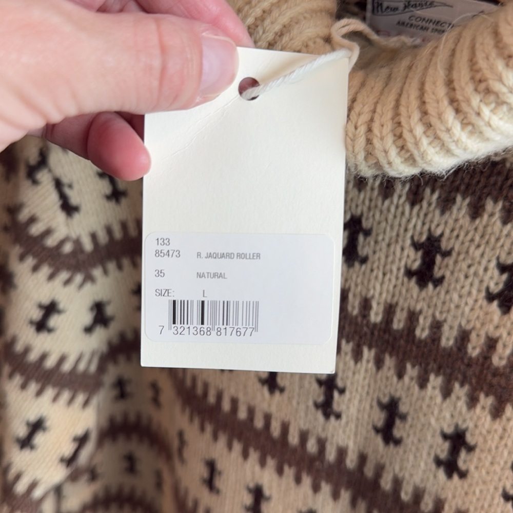 GANT Rugger Khaki Knitted Wool Alpaca Turtleneck Sweater NWT Large - Picture 7 of 13